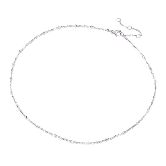 ⚜️𝟯𝟬%𝗢𝗙𝗙 𝗯𝘂𝗻𝗱𝗹𝗲𝘀 𝟯+⚜️ NEW Thin Beaded Chain Stainless Steel Necklace - Picture 8 of 14